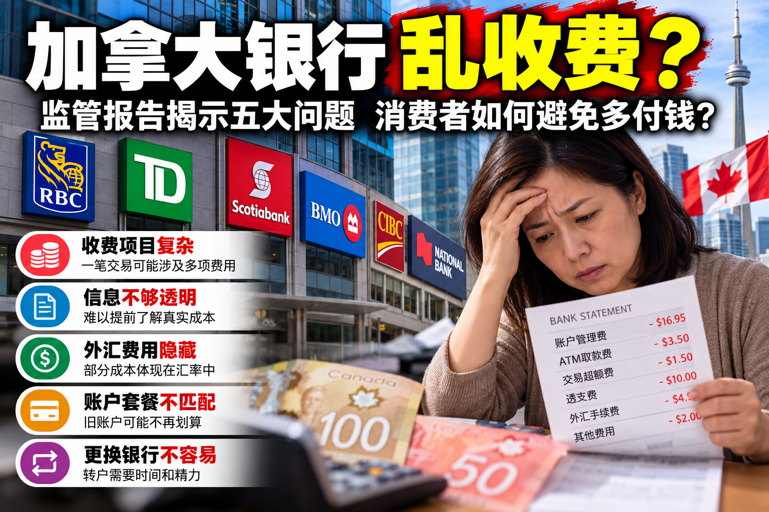 加拿大银行乱收费？监管报告揭示5大问题
