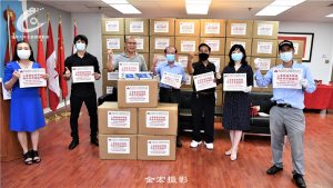 多伦多华联总会20万防疫口罩捐安省