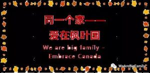 同一个家. 爱在枫叶国 作品征集中 We are big family – Embrace Canada