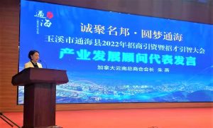加拿大云南总商会会长朱燕出席玉溪通海县招商引资活动
