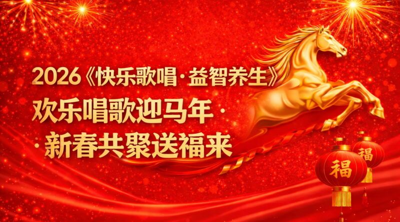 欢乐唱歌迎马年｜2026《快乐歌唱·益智养生》新春联欢会即将举行