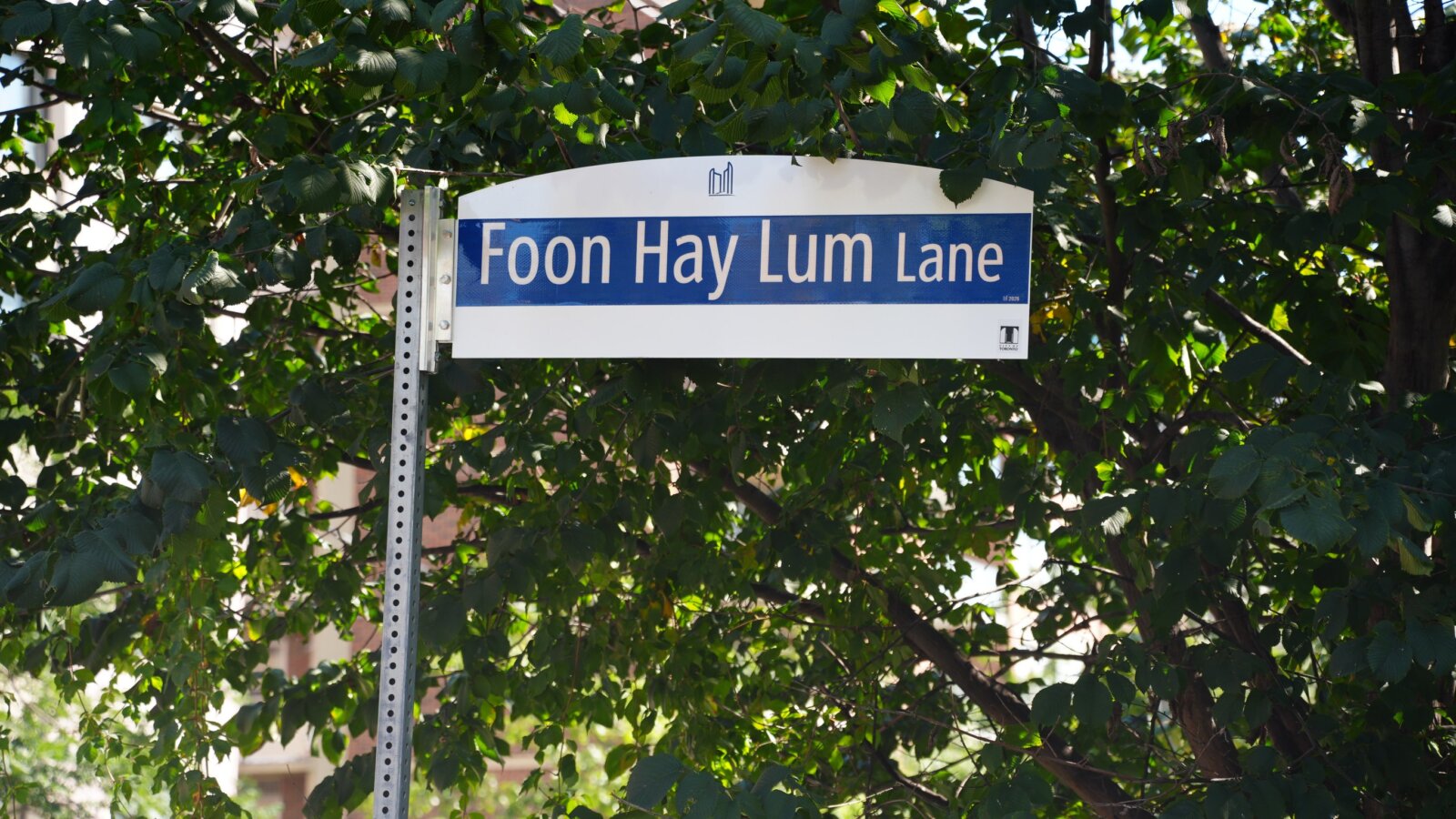 多伦多 Parkdale 社区的 Foon Hay Lum Lane 路牌