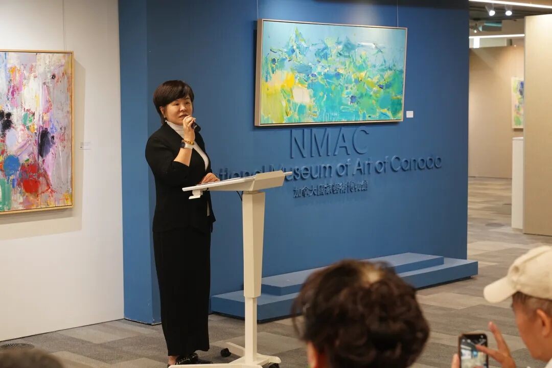 《神漾自在》吕建国个人画展多伦多现场(9)