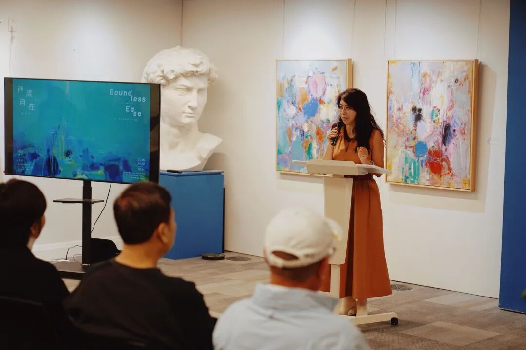 《神漾自在》吕建国个人画展多伦多现场(15)